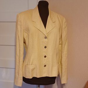 Tweeds Beige Linen Blazer, sz 14